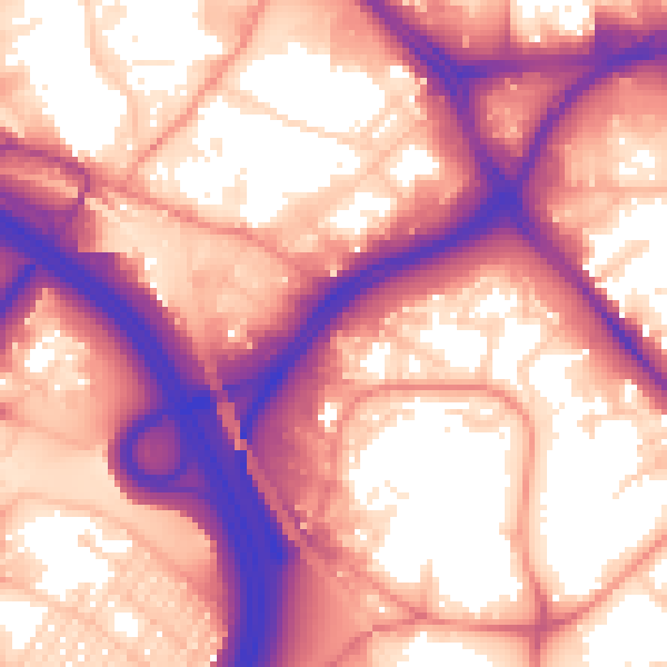 Daytime road noise heatmap for LS10 1DB