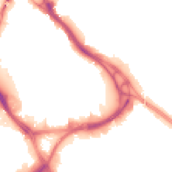 Night-time road noise heatmap for LS10 1FA
