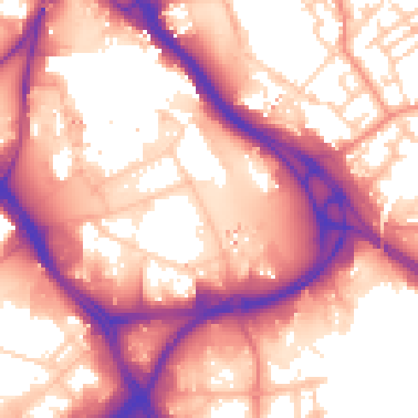 Daytime road noise heatmap for LS10 1FB