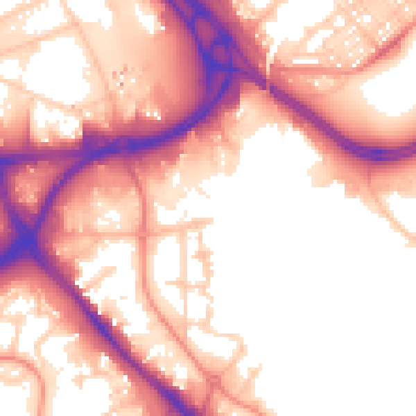 Daytime road noise heatmap for LS10 1FG