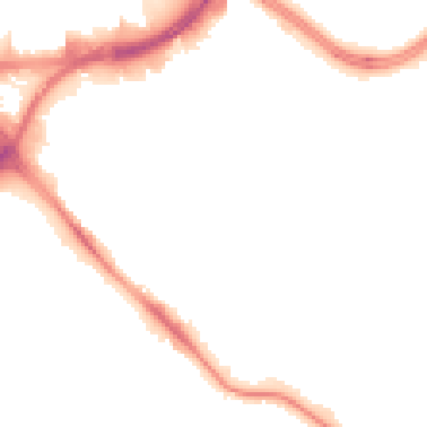Night-time road noise heatmap for LS10 1GG