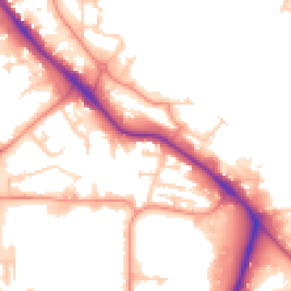 Daytime road noise heatmap for LS10 2LR