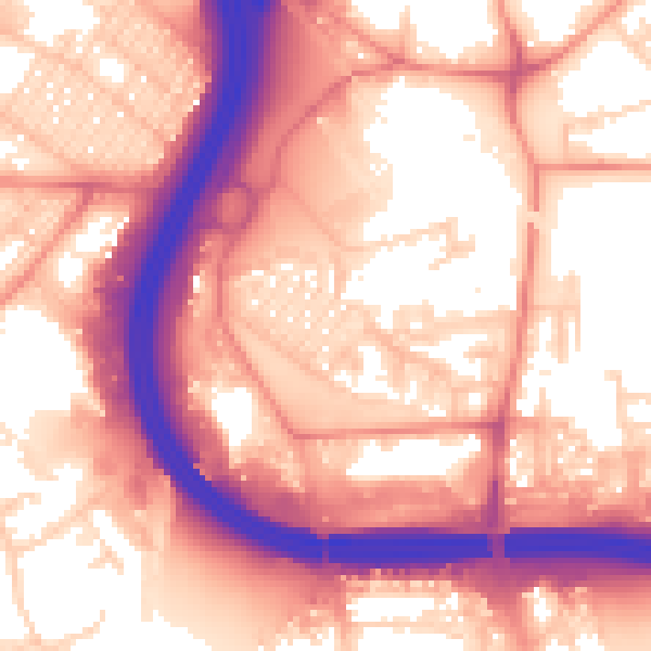 Daytime road noise heatmap for LS10 2LY