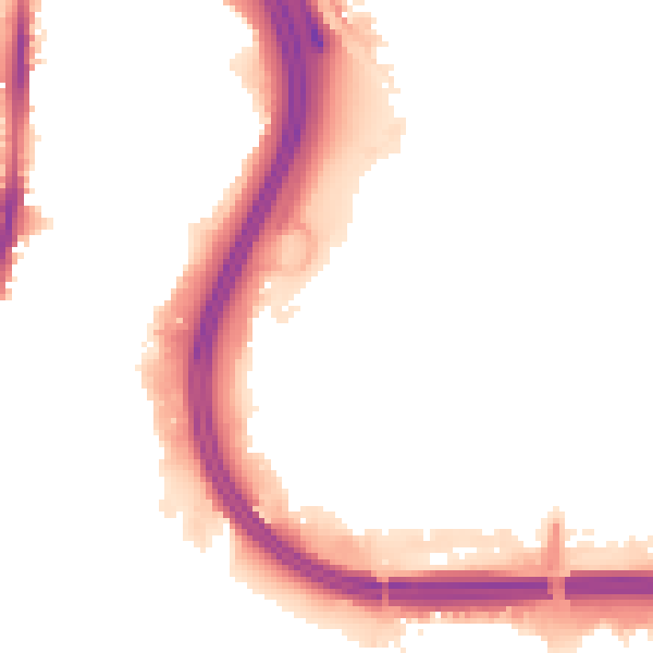 Night-time road noise heatmap for LS10 2NG