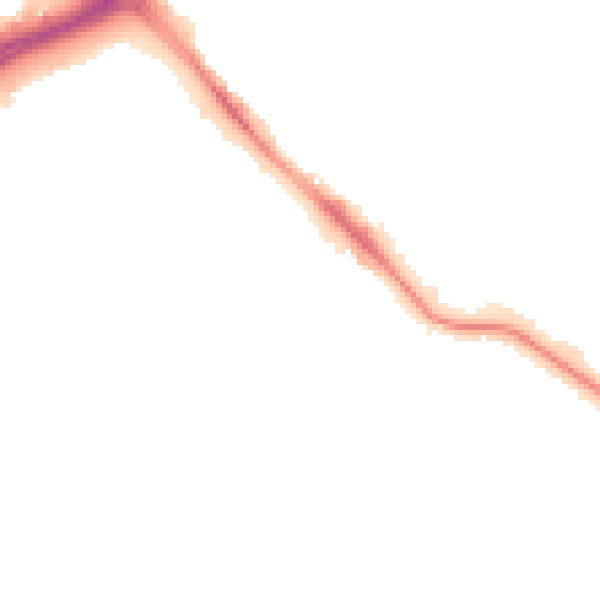 Night-time road noise heatmap for LS10 2PF