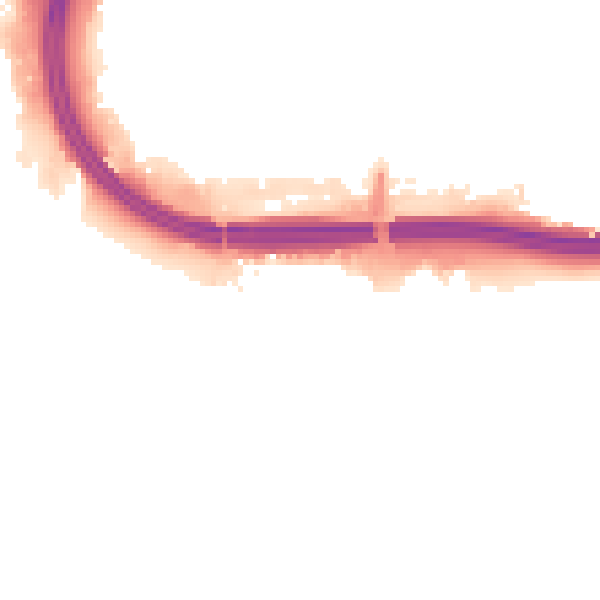 Night-time road noise heatmap for LS10 3BJ