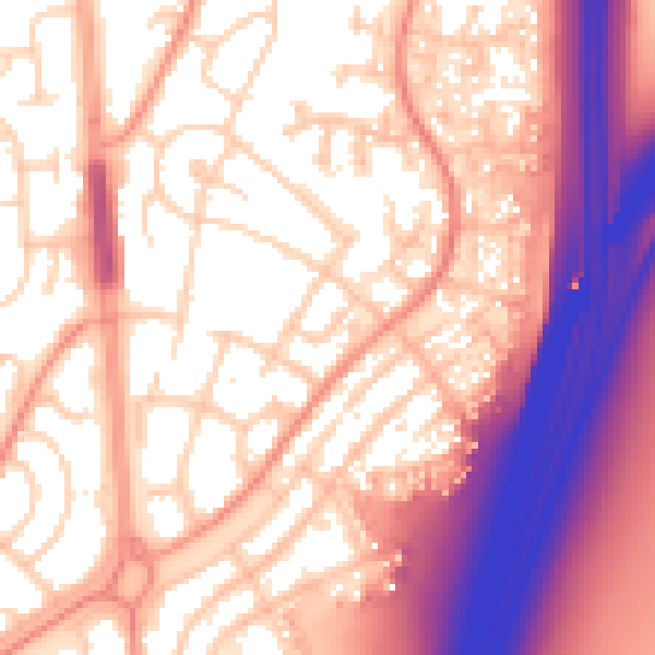 Daytime road noise heatmap for LS10 3LW
