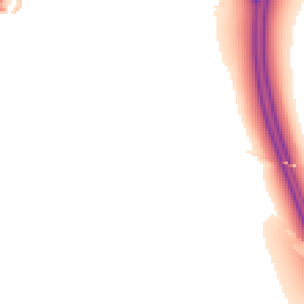 Night-time road noise heatmap for LS10 4GW