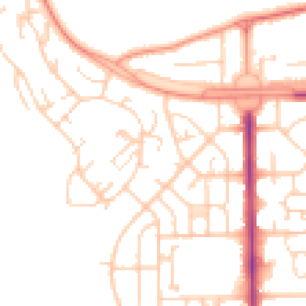 Daytime road noise heatmap for LS10 4ND