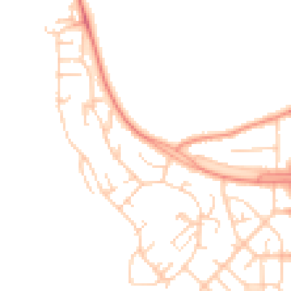 Daytime road noise heatmap for LS10 4NX