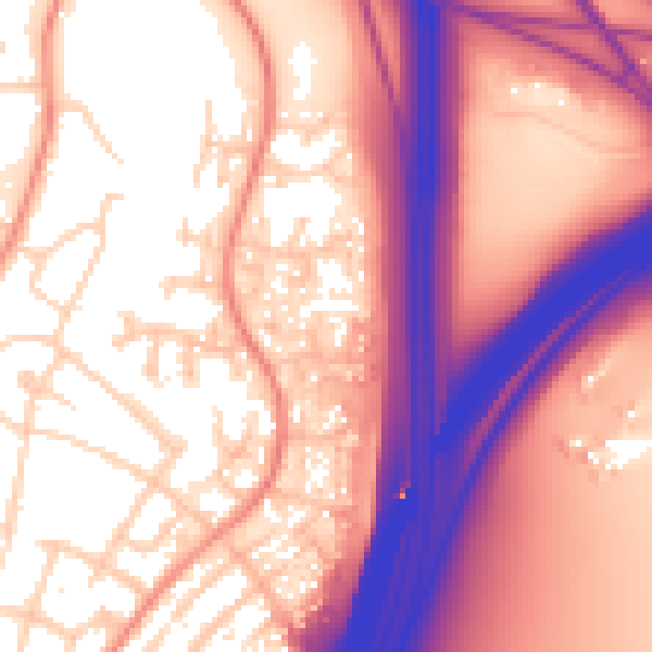 Daytime road noise heatmap for LS10 4QS