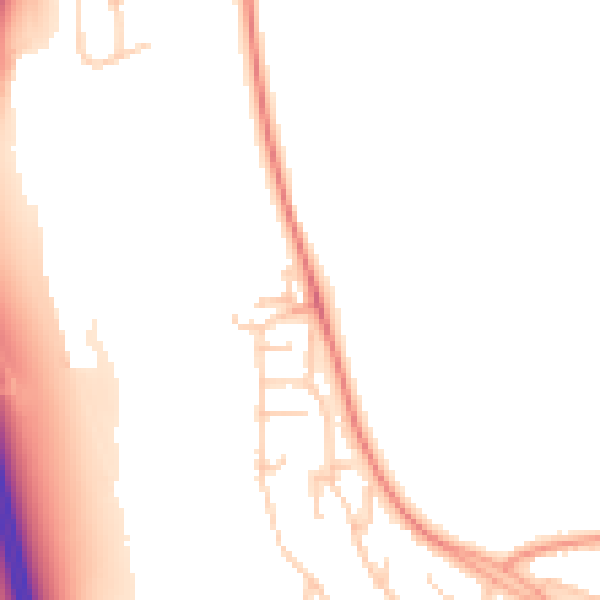 Daytime road noise heatmap for LS10 4UU