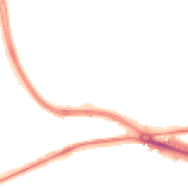 Night-time road noise heatmap for LS12 4PZ