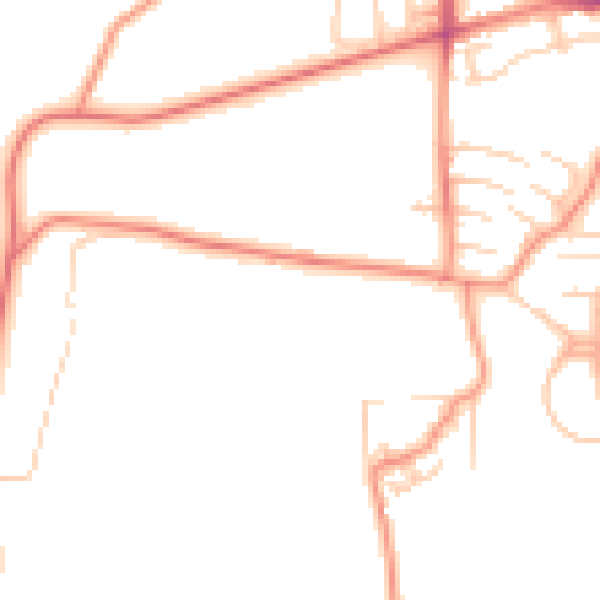 Daytime road noise heatmap for LS12 5HA