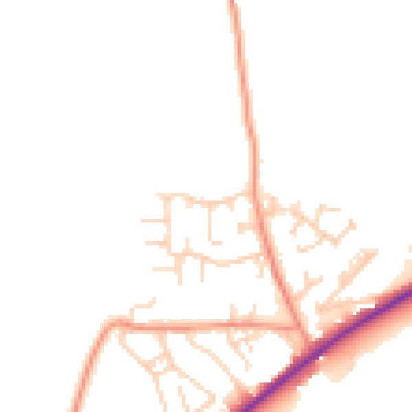 Daytime road noise heatmap for LS12 5QS