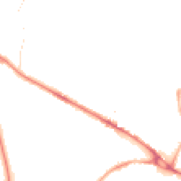 Night-time road noise heatmap for LS20 8BX