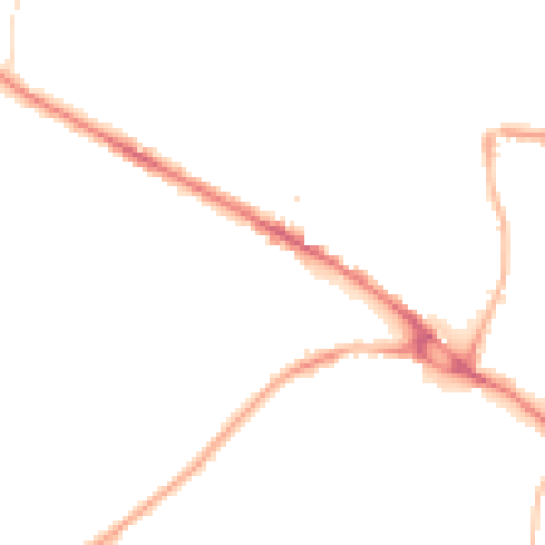 Night-time road noise heatmap for LS20 8DG