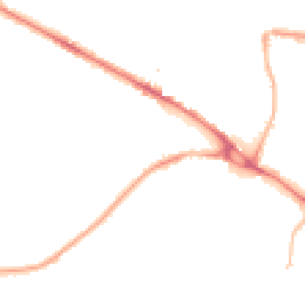 Night-time road noise heatmap for LS20 8DH