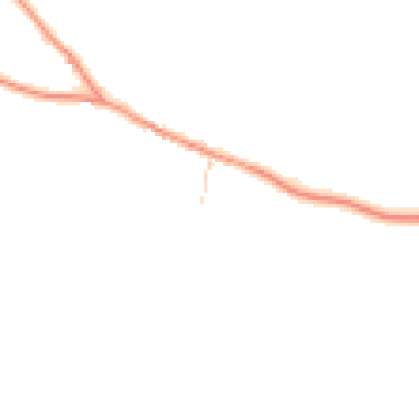 Daytime road noise heatmap for LS20 8NY