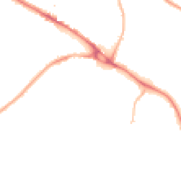 Night-time road noise heatmap for LS20 8QA