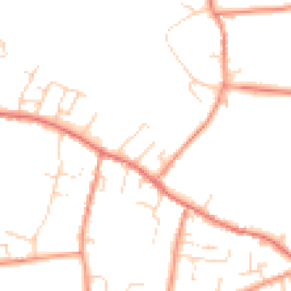Daytime road noise heatmap for LS23 6BJ