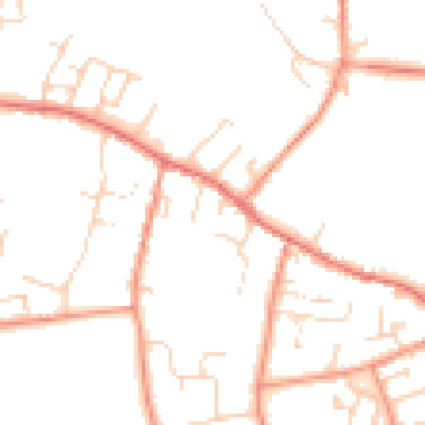 Daytime road noise heatmap for LS23 6BS