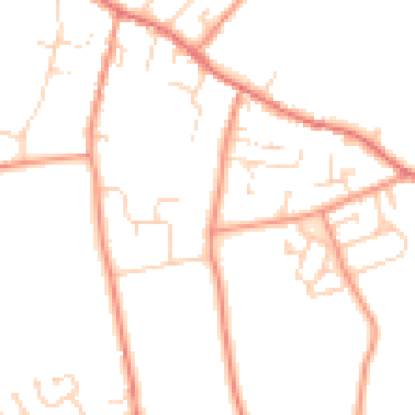 Daytime road noise heatmap for LS23 6DB
