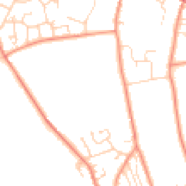 Daytime road noise heatmap for LS23 6DE