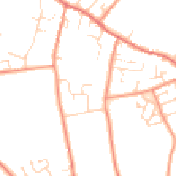 Daytime road noise heatmap for LS23 6DH