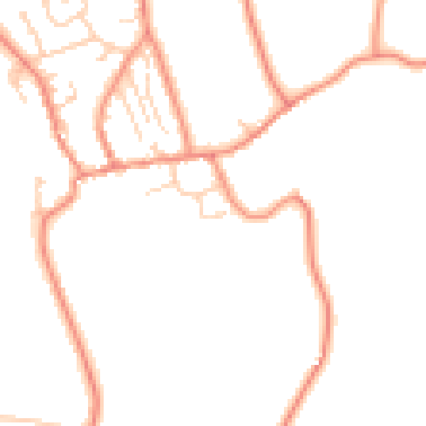 Daytime road noise heatmap for LS23 6EZ