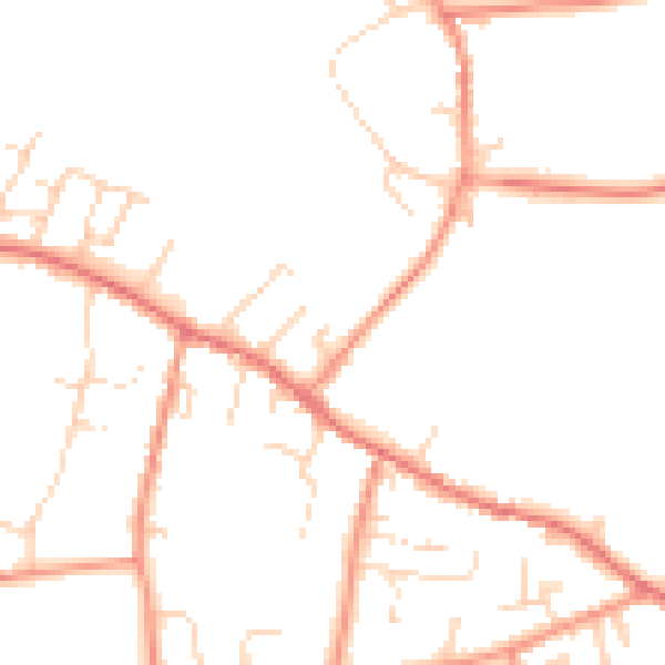 Daytime road noise heatmap for LS23 6HE