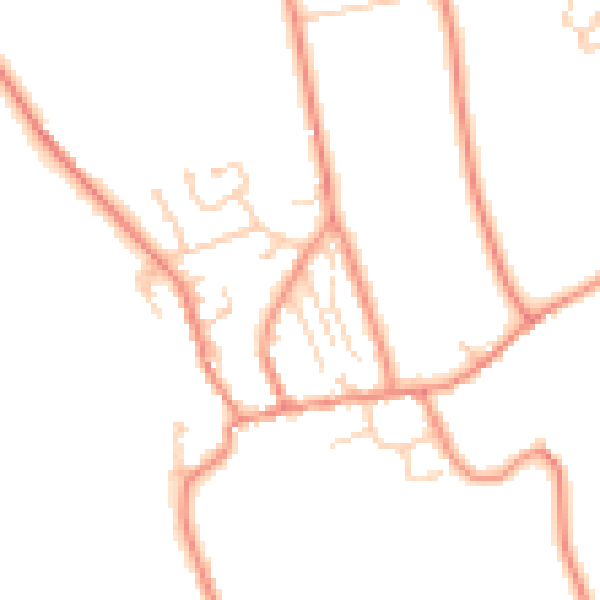 Daytime road noise heatmap for LS23 6JA