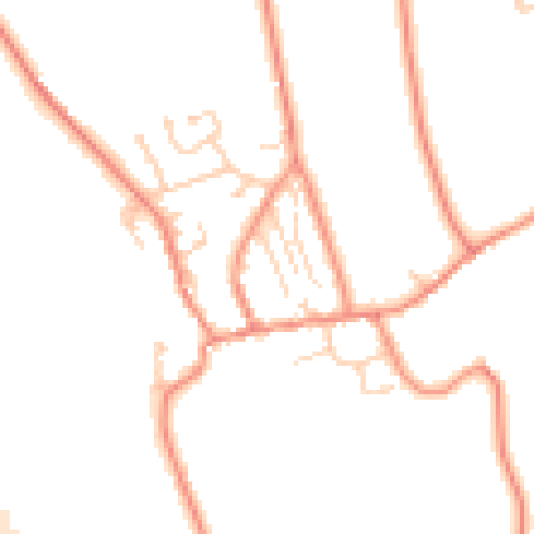 Daytime road noise heatmap for LS23 6JB