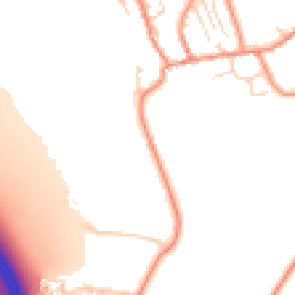 Daytime road noise heatmap for LS23 6JJ