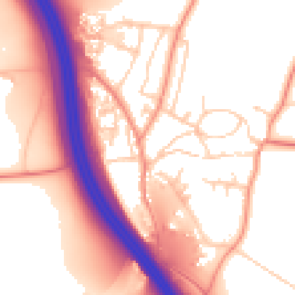 Daytime road noise heatmap for LS23 6NF