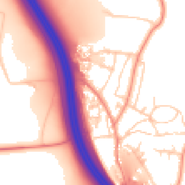 Daytime road noise heatmap for LS23 6RE