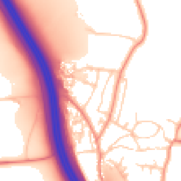 Daytime road noise heatmap for LS23 6RG