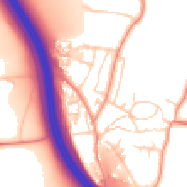 Daytime road noise heatmap for LS23 6RL