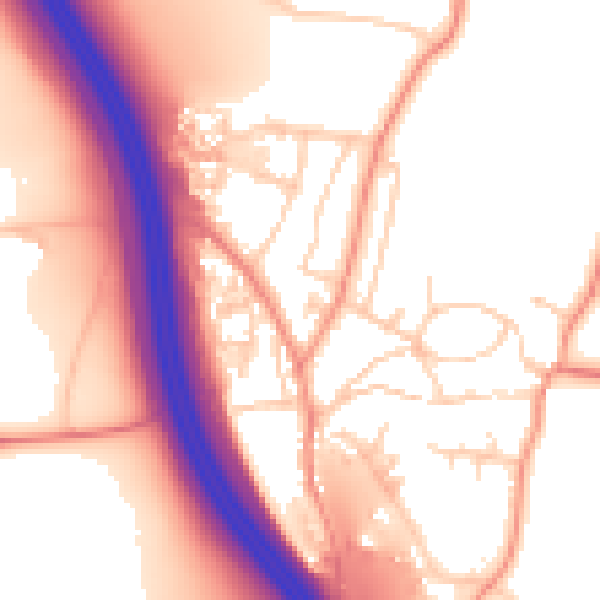 Daytime road noise heatmap for LS23 6RU