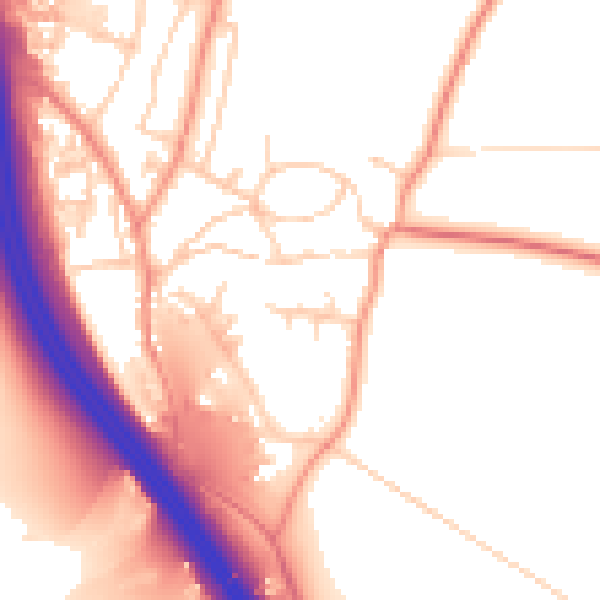 Daytime road noise heatmap for LS23 6RZ
