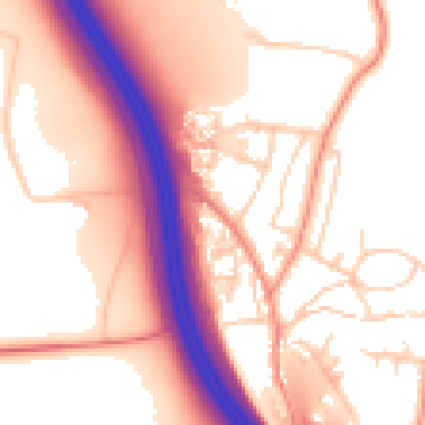 Daytime road noise heatmap for LS23 6SH