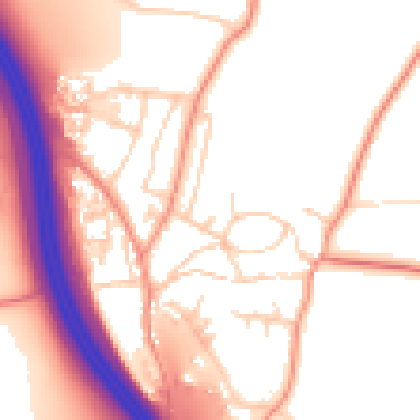 Daytime road noise heatmap for LS23 6TF