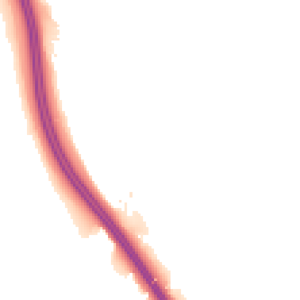 Night-time road noise heatmap for LS23 6WB