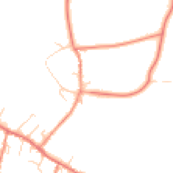 Daytime road noise heatmap for LS23 7AF