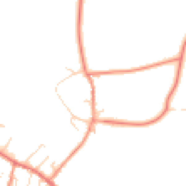 Daytime road noise heatmap for LS23 7AG