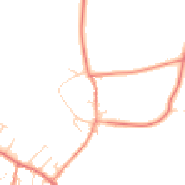 Daytime road noise heatmap for LS23 7AR