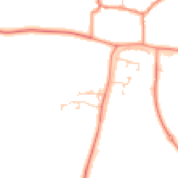 Daytime road noise heatmap for LS23 7BP