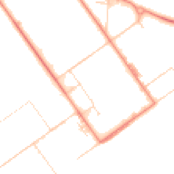 Daytime road noise heatmap for LS23 7FA