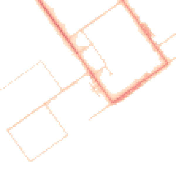 Daytime road noise heatmap for LS23 7FJ
