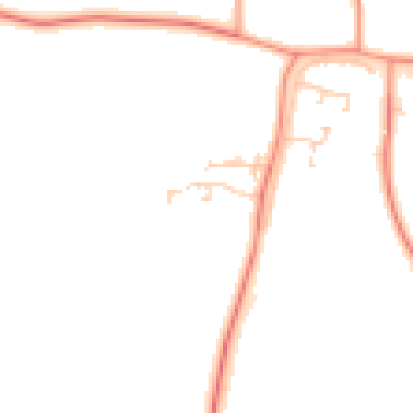 Daytime road noise heatmap for LS23 7FU